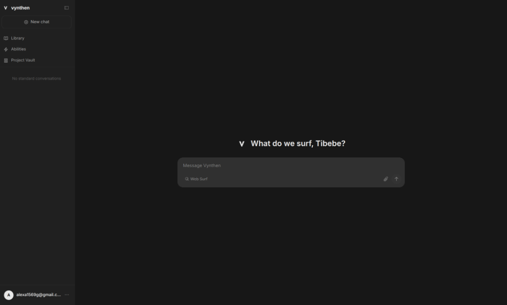 Vynthen Main Interface